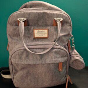 Ruvalino Multiple Compartment Diaper Bag - Gray